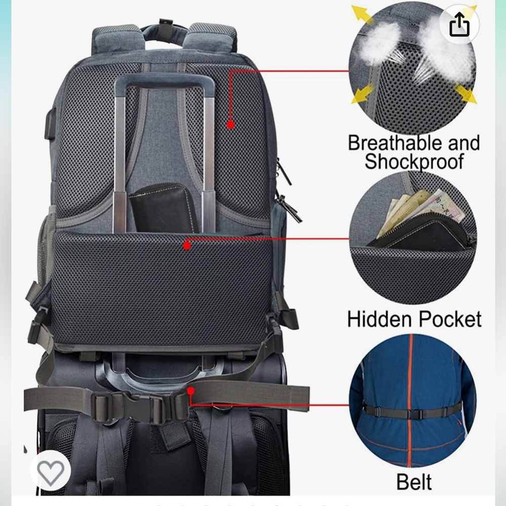 Water resistant camera backpack - Picture 4 of 4